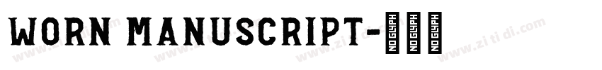 Worn Manuscript字体转换